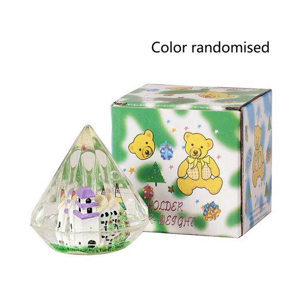 

sy127 big diamond house floating oil drop pen holder creative deskdecoration crafts student pen insert ornaments