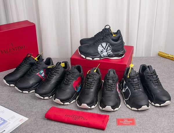 

new style luxury ladies casual sneakers four seasons women's shoes pure black five patterns wild style platform air cushion sole jhdtr