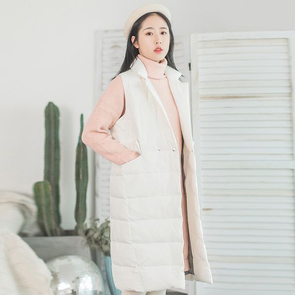 

manufacturers direct selling korean-style fashion casual down vest 2019 autumn and winter women's outer wear down vest women's m, Black;white