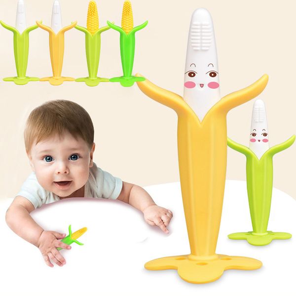 

banana corn yellow baby teether teething pacifier chew infant oral tooth teething stick