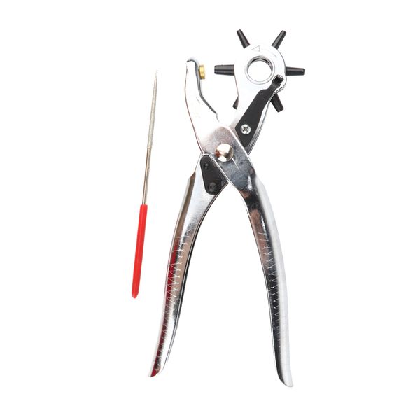 

8-inch leather hole punch hand pliers belt punches revolving 6 hole pliers