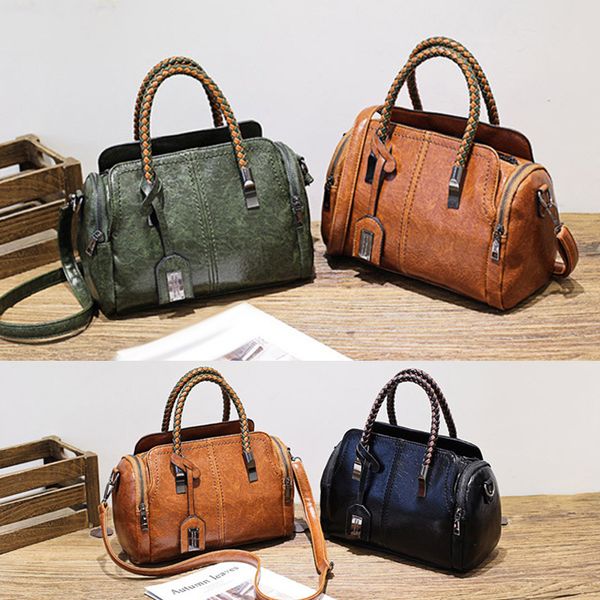 

women retro pu leather shoulder bag lady large handbag crossbody bag lt88