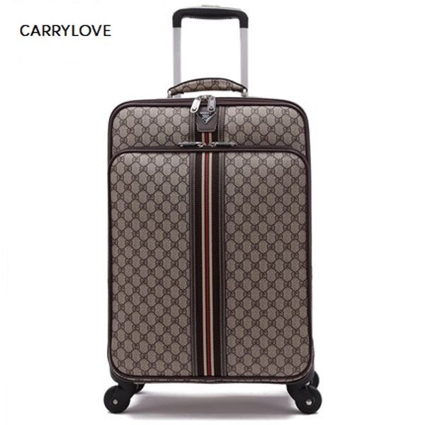 

Carrylove fa hion noble cla ic 16 20 22 24 inch pvc rolling luggage pinner brand bu ine travel uitca e