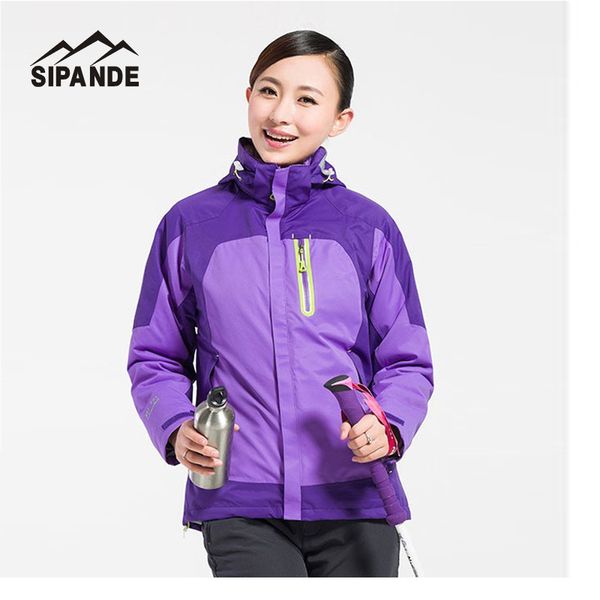 

women's winter thick inner fleece jacket outdoor ski snowboard sport coat hiking skiing camping e warm female clothes, Blue;black