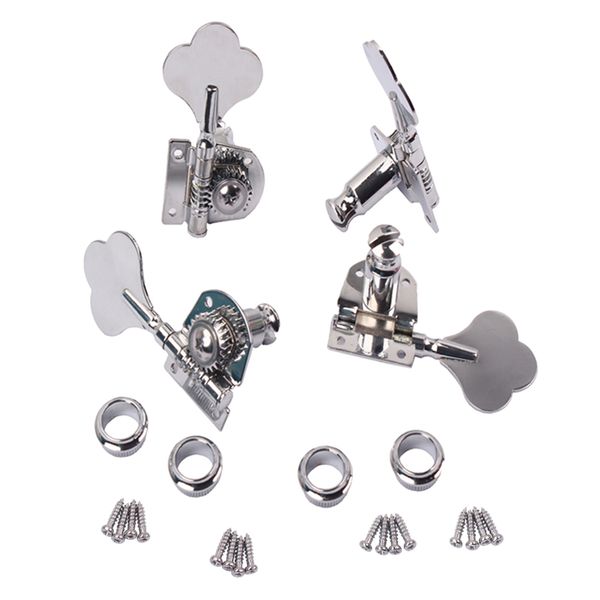 

chrome electric bass machine heads knobs tuners tuning pegs 4r replacement