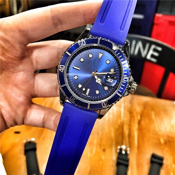 

famous designer man sports watch quartz clock rubber band male watch big dial 42mm leisure wristwatch drop shipping party japan movement, Slivery;brown