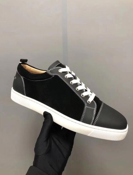 

оригинальная коробка] модный дизайнер бренд toe junior low кроссовки квартиры красные нижние туфли для мужчин, женщин любителей вечеринок ч, Black