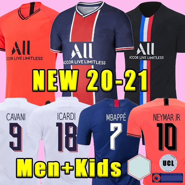 

maillots de football kits 19 20 21 psg soccer jersey 2019 2020 2021 mbappe icardi 4th shirt men kids sets maillot de foot camisa camisetas