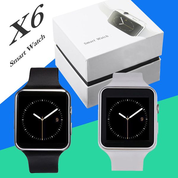 

Bluetooth X6 Смарт часы Мужчины с сенсорным экраном камеры наручные Smartch часы для Android IO