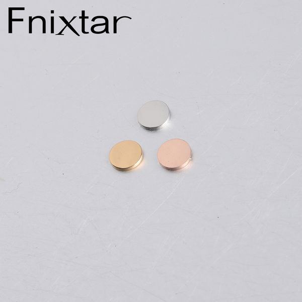 

fnixtar 6mm round disc tags mirror polish stainless steel stamping diy engrave blanks charm pendant 1mm thickness20piece/lot, Bronze;silver