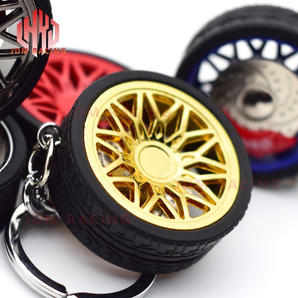 

jdm racing style auto key ring keyring motorcycle accessory key ring keychain chain wheel rim keychain mens chain