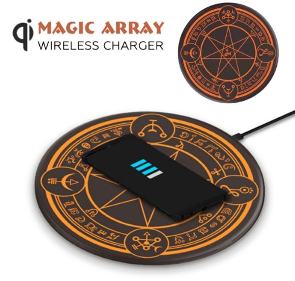 

Univer al 10w magic array lighting qi wirele charger magic circle mobile phone charging pad for iphone xr x max mate 20 pro find x gift