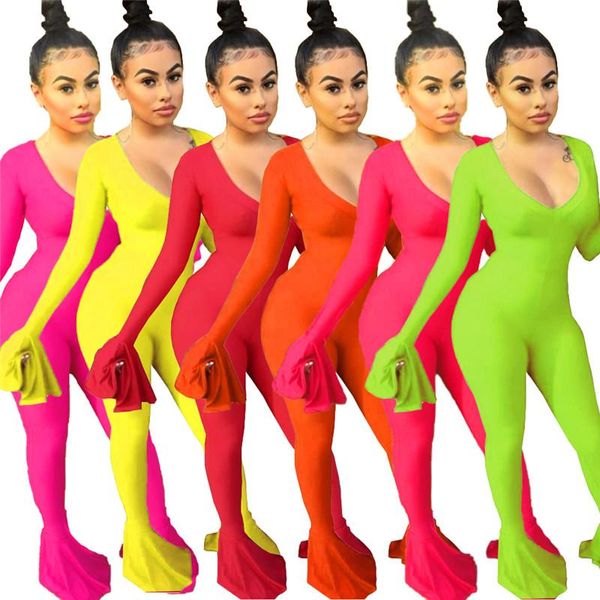 

женщины комбинезон с длинным рукавом длинные брюки v-образным вырезом комбинезоны комбинезон сексуальный тонкий новый горячая распродажа осе, Black;white