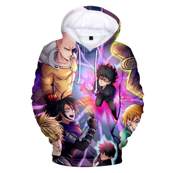 

mob psycho 100 толстовки мужчины женщины толстовки harajuku мода мультфильм осень случайные толстовки kawaii mob psycho 100 толстовка, Black