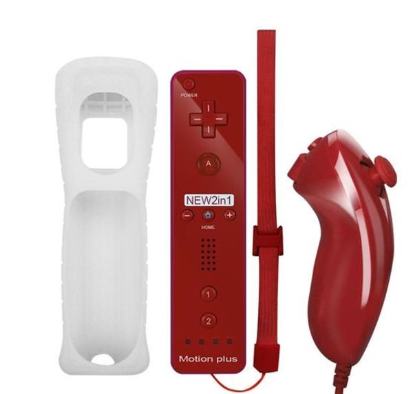 

global motion plus wireless remote gamepad controller for wii nunchuck for nintend wii remote controle joystick joypad 4pcs/set