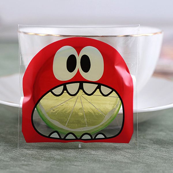 

100pcs 7 * 7см симпатичные самоклеющиеся пластиковые natale сумки для сумок печенье рождество новый год печенье мешок подарка конфетов