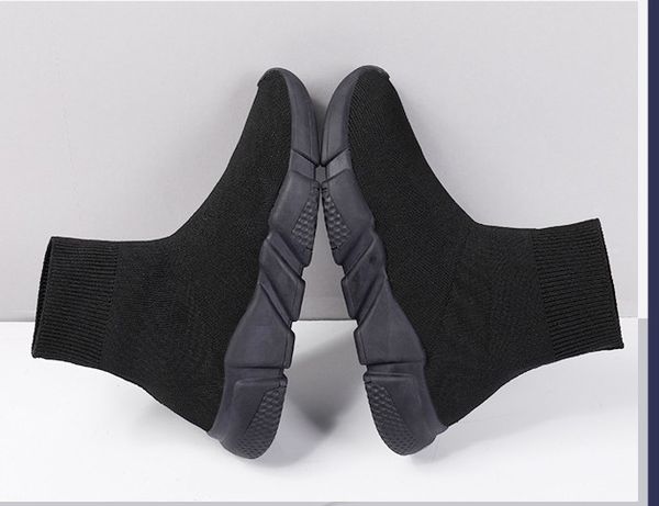 

роскошные носок обувь casual обуви speed ​​trainer высокого качества кроссовки speed ​​trainer носок гонки бегуны черные ботинки мужчины и ж, Black