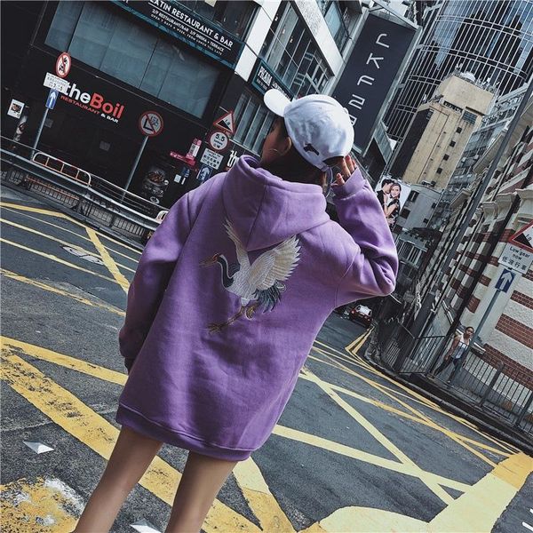 

womens clothing homme hooded sweatshirts mens women designer hoodies high print hoodies pullover winter sweatshirts crane pattern size m-3xl, Black
