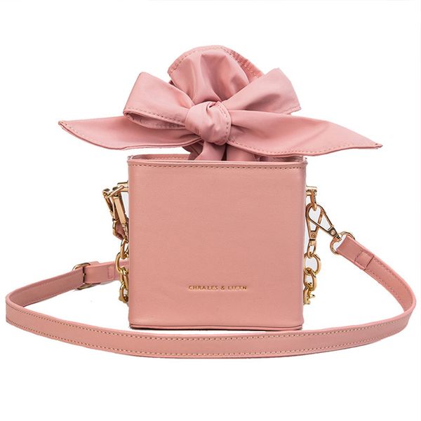

kawaii bow chains box women handbags chic small flap bag lady party clutch crosssbody bags for women pu shoulder messenger bag