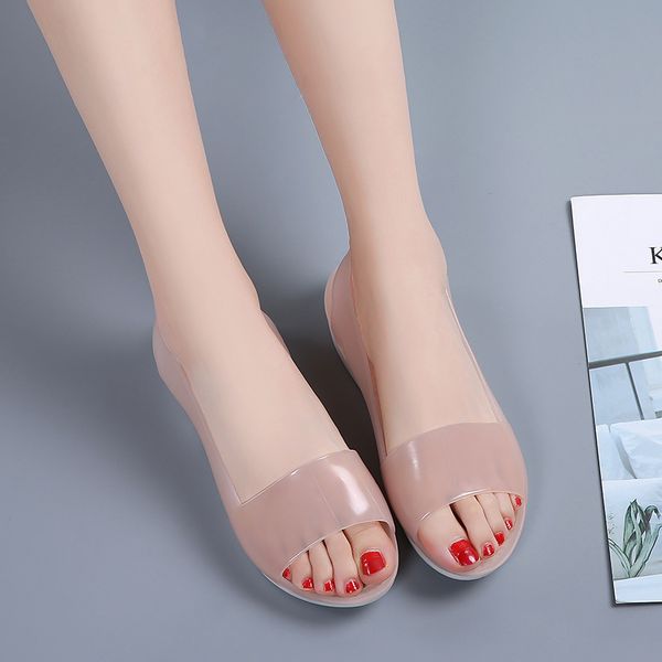 

female slippers fish mouth wild open toe outdoor wear casual word drag summer women sandals beach shoes casual lady shoes, Black