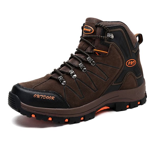 

boussac 2019 men hiking shoes waterproof leather shoes climbing & fishing new popular outdoor men high boots