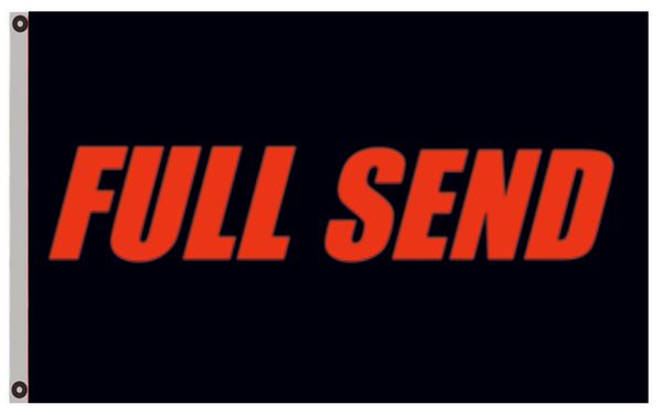 

Full Send Banner Flag Nelk Nelkboys for The Boys College Dorm Party Hang Sign (black)