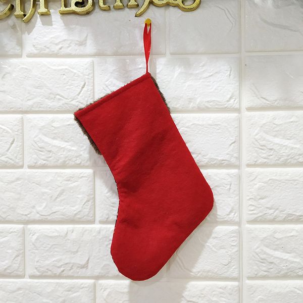 Lattice Christmas Stockings Xmas Gift Bag Indoor Xmas Decoration