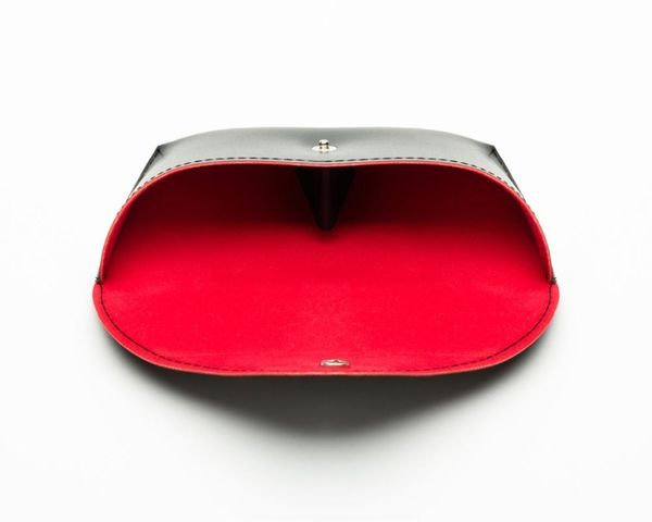

button black soft leather sun glasses case, Silver