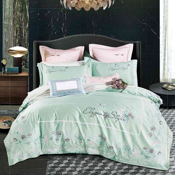 Good Quality Satin Silk Bedding Sets Flat Solid Color Queen King