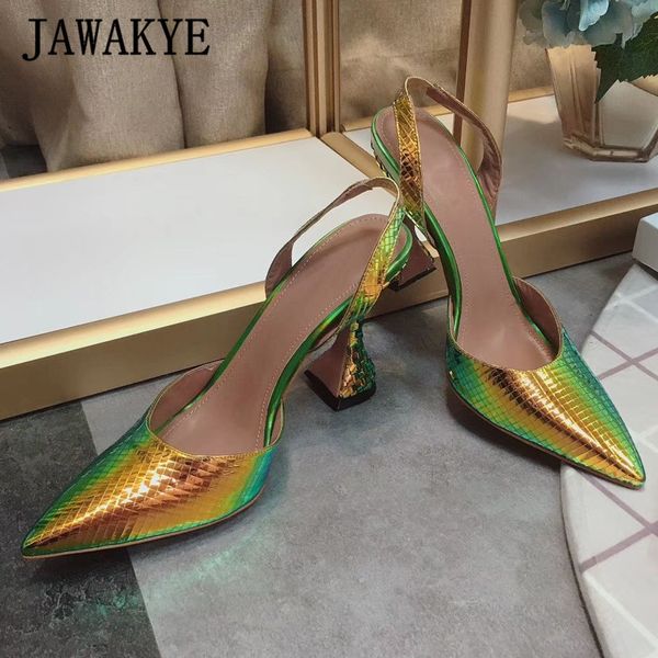 

glitter bling cup strange heel slingback women shoes gladiator sandals gold pink high heel party shoes woman zapatos de mujer, Black