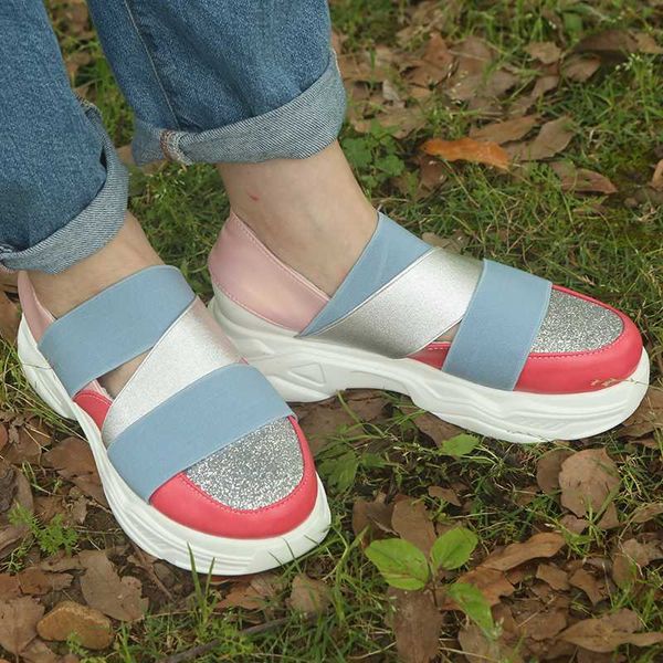 

women shoes flats shoes women spring thick bottom ladies flats round toe platform casual mujer, Black