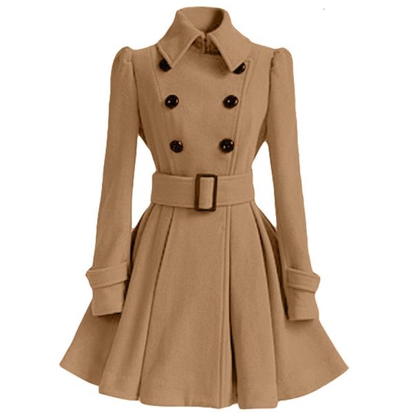 

winter coat designer coats winter autumn coat women fashion slim vintage double breasted jacket elegant long warm red blazer female mujer, Black