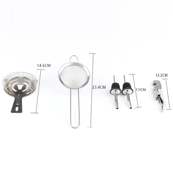 

11-piece cocktail shaker bar set stainless steel bartender kit mixer drink bartender browser kit bars set tool accessories tools other bar p