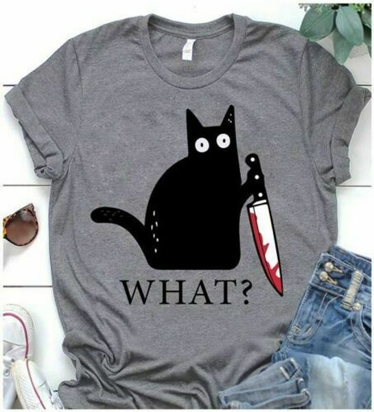 

кошка, какие страшные кошки мужчины t рубашка хлопок s размер 6xl спорт серый, White;black