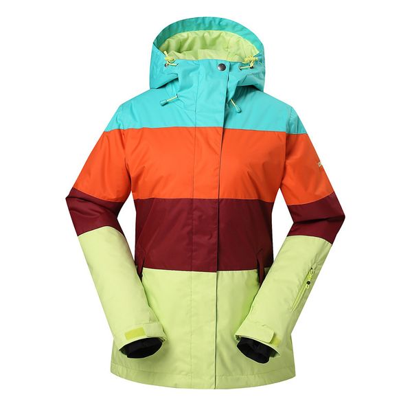 

gsou snow women's ski suit winter warm waterproof windproof breathable ski jacket single double board cotton clothes