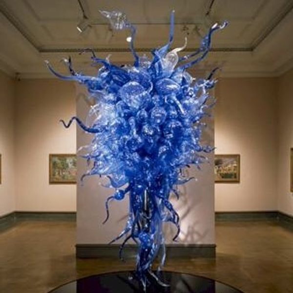 

lamps blue crystal chandeliers led saving light source home l arts decorative fancy glass art chandelier