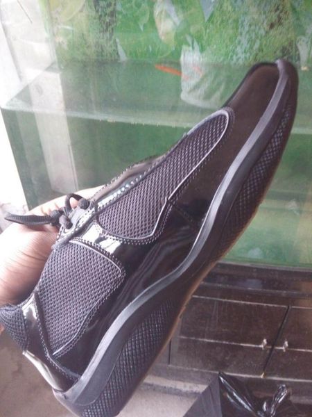 

new arrival mens black casual comfort shoes fashion sneaker athletic shoes for man patent leather with mesh breathable shoes l14