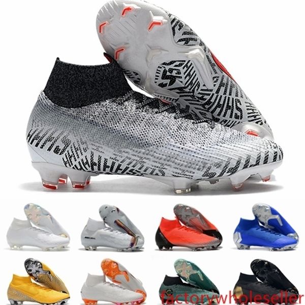 

mercurial superfly vi soccer shoes 360 elite fg kj 6 xii 12 cr7 se ronaldo neymar mens women boys outdor football boots cleats