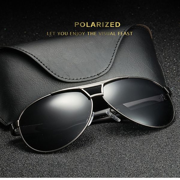 

classic polarized sunglasses men brand designer vintage driving pilot sunglass man eyewear sun glasses uv400, White;black