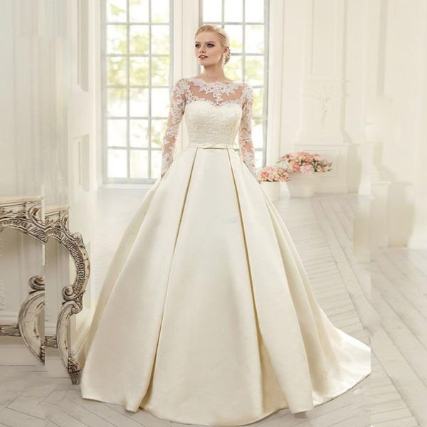 

elegance arabic lace wedding dresses country ruffle tiers sheer custom formal vestido de novia bridal gown plus size bride ball, White