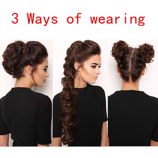 High Quality Long Curly Chignons Hair Tails Flip In Hair
