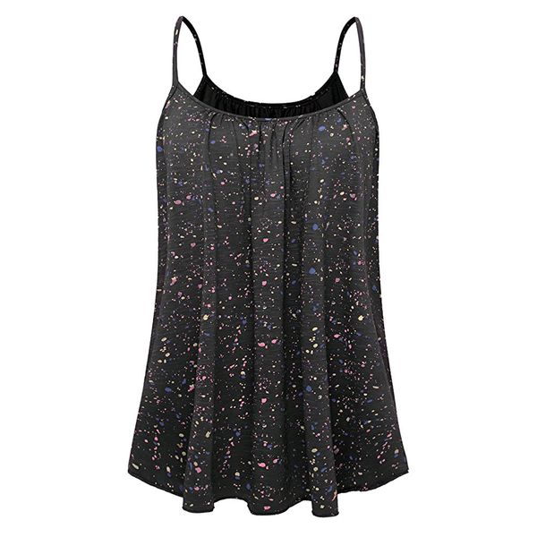 

женщины топы элегантный повседневная блузка плюс размер 6xl лето печатных без рукавов жилет блузка майки одежда женская одежда n4, White