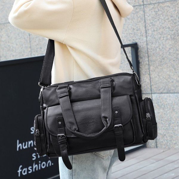 

man's bag, man's bag, hand-held fashion business briefcase, one shoulder, one slant computer male messenger bag