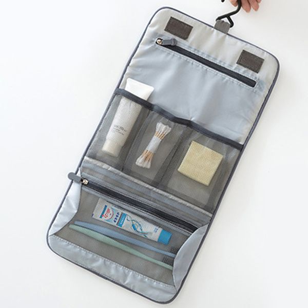 

women hanging cosmetic bag multifunction travel organizer toiletry wash make up storage pouch beautician folding makeup bag