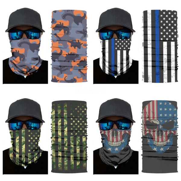 

windproof masks ice silk cycling skull scarf sports face mask fishing cycling running neck gaiter er magic protective gear c #991#819, Blue;black