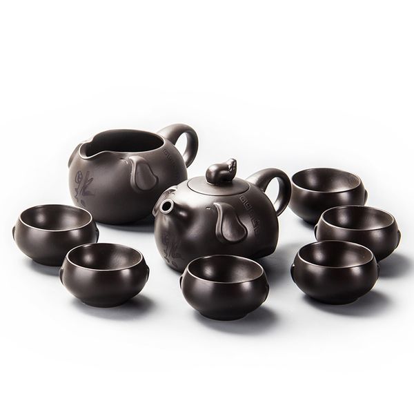 

ceramic purple clay tea set kung fu pot infuser gaiwan teapot serving cup teacup chinese drinkware high quality