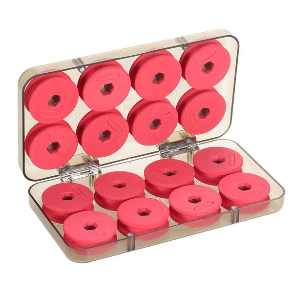 

16pcs 19 * 10.5 * 3.5cm portable fishing main lines spool case foam spool bobbins storage box carrying holder