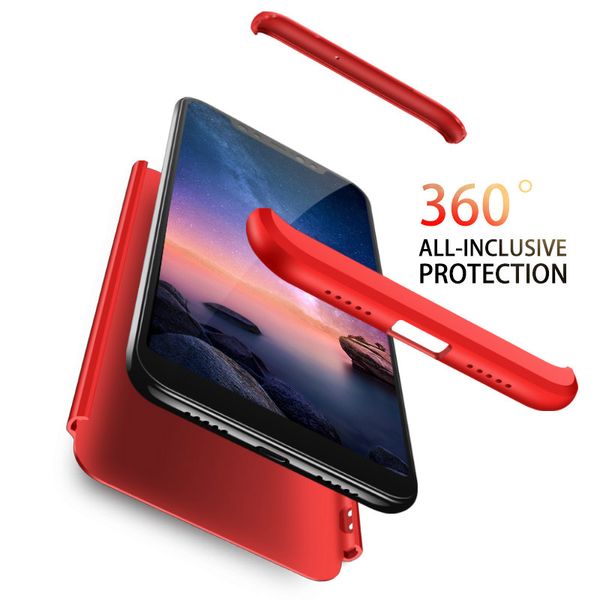 

Original Case for Xiaomi Redmi Note 6 Pro Xiaomi 5 Case 360 All-inclusive 3 in 1 Shockproof Matte Back Cover for Redmi Pocophone F1 6X A2 5S