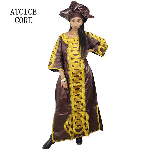 

african dresses for women 2018 african bazin riche fashion design long dress, Red