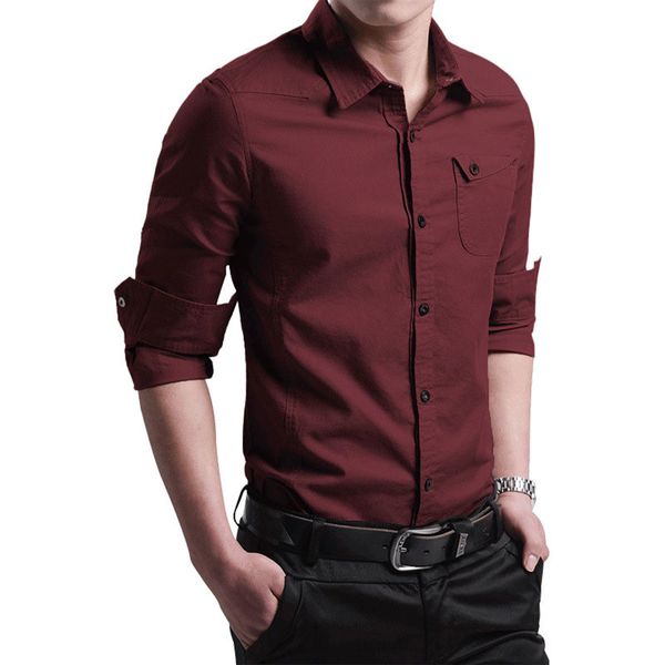 

qyzrfs shirts for men casual slim fit streetwear social clothing solid color business brand dress male thin breathable, White;black